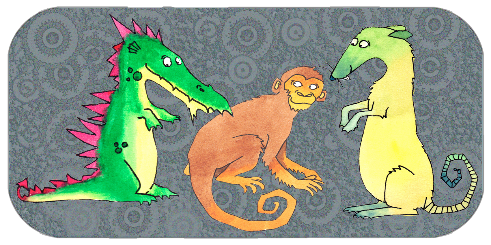 Neljä yhteensopivaa ryhmää | San He, kolme harmoniaa | Ryhmälohikäärme, apina, rotta
